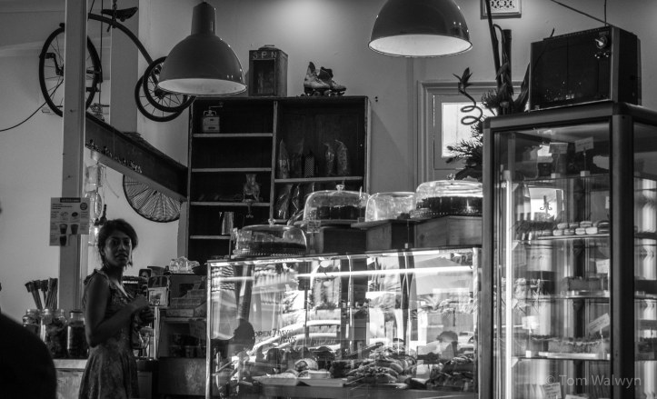 with plenty of bustle around the food and coffee (not to mention, the certain something added by 2 large multi-colour zebras)