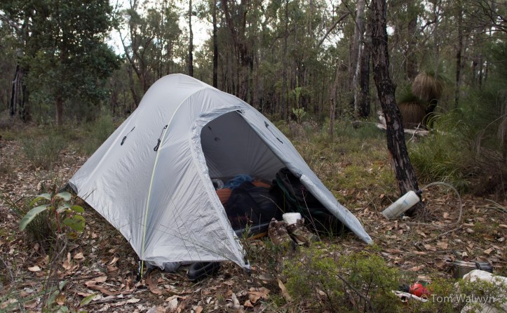 Camp o'clock. The Big Agnes Flycreek Platinum 2 is for the Canning Stock Route trip in a few weeks - it did have to be vetted though.