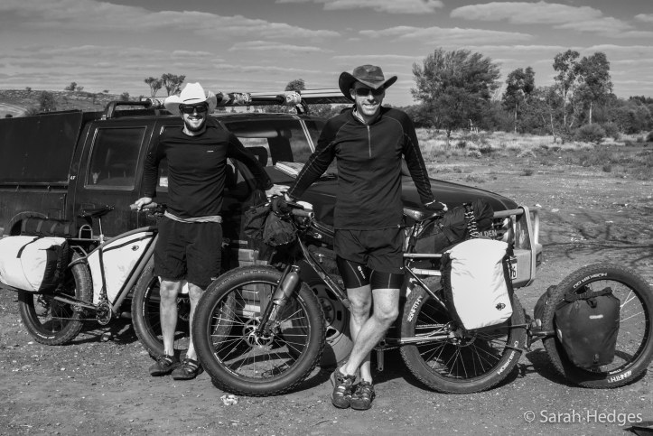 The boys, sparkling clean and ready to take on a bit of red dirt