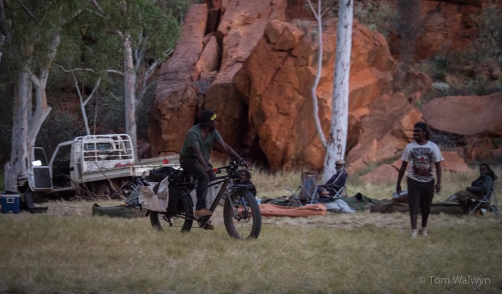 Scott's offer of a 'try' is enthusiastically accepted - to the hilarity of the onlookers