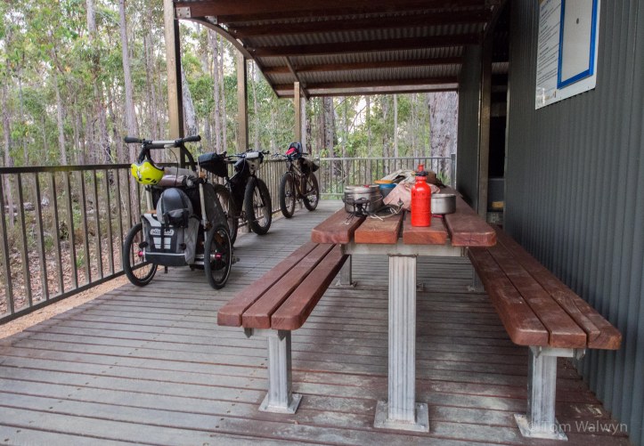 Water was carried in case 20km proved too much at 5pm.  Yirra Kartta hut.