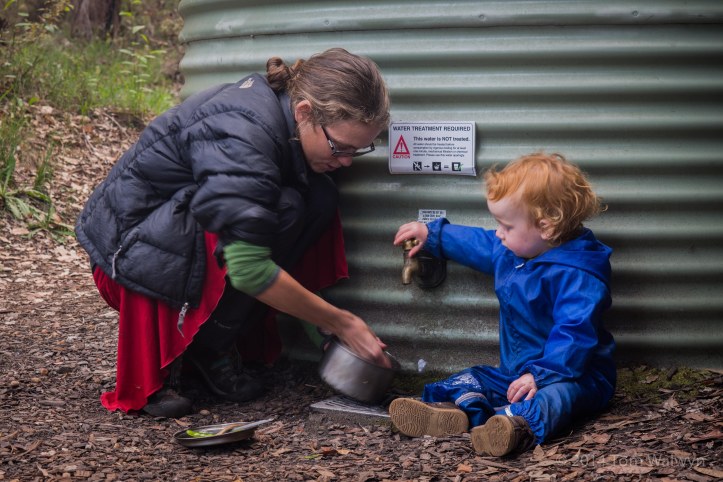 The huts have rainwater tanks - vital water sources for those passing by.