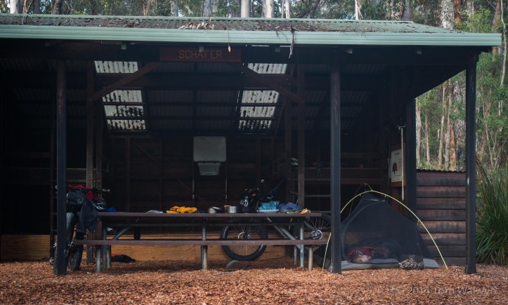 Our final night's at the Schafer hut - only a minute or two off the trail