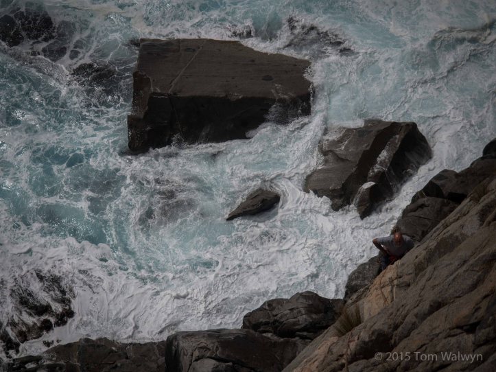 Whitewater Wall - seacliff granite. In this mood, not the most child-friendly