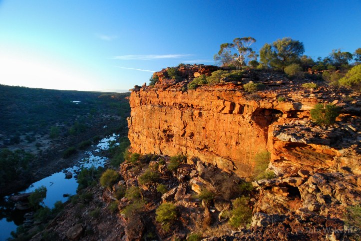 Hawk's Head at dawn - in the Kalbarri Gorge.  Great ideas seem to crop up again - we headed up here for the June long weekend in 2010 and again in 2015.