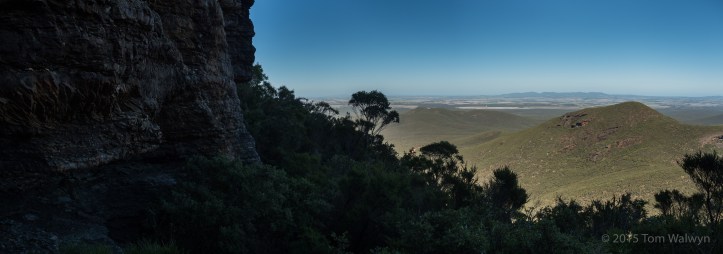 This trip is a series of day walks from base, rather than a multi-day ridge walk.  Things brighten for us.