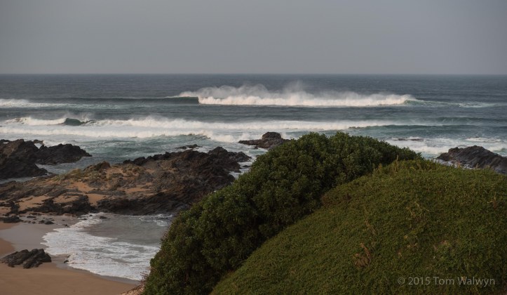 Morning surf - the wind shifted overnight bringing dousings of sand with every gust.